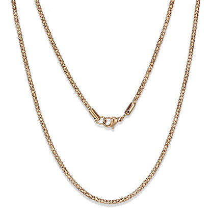 MATK2424R - IP Rose Gold(Ion Plating) Stainless Steel Chain with No Stone