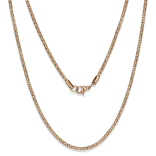 MATK2424R - IP Rose Gold(Ion Plating) Stainless Steel Chain with No Stone