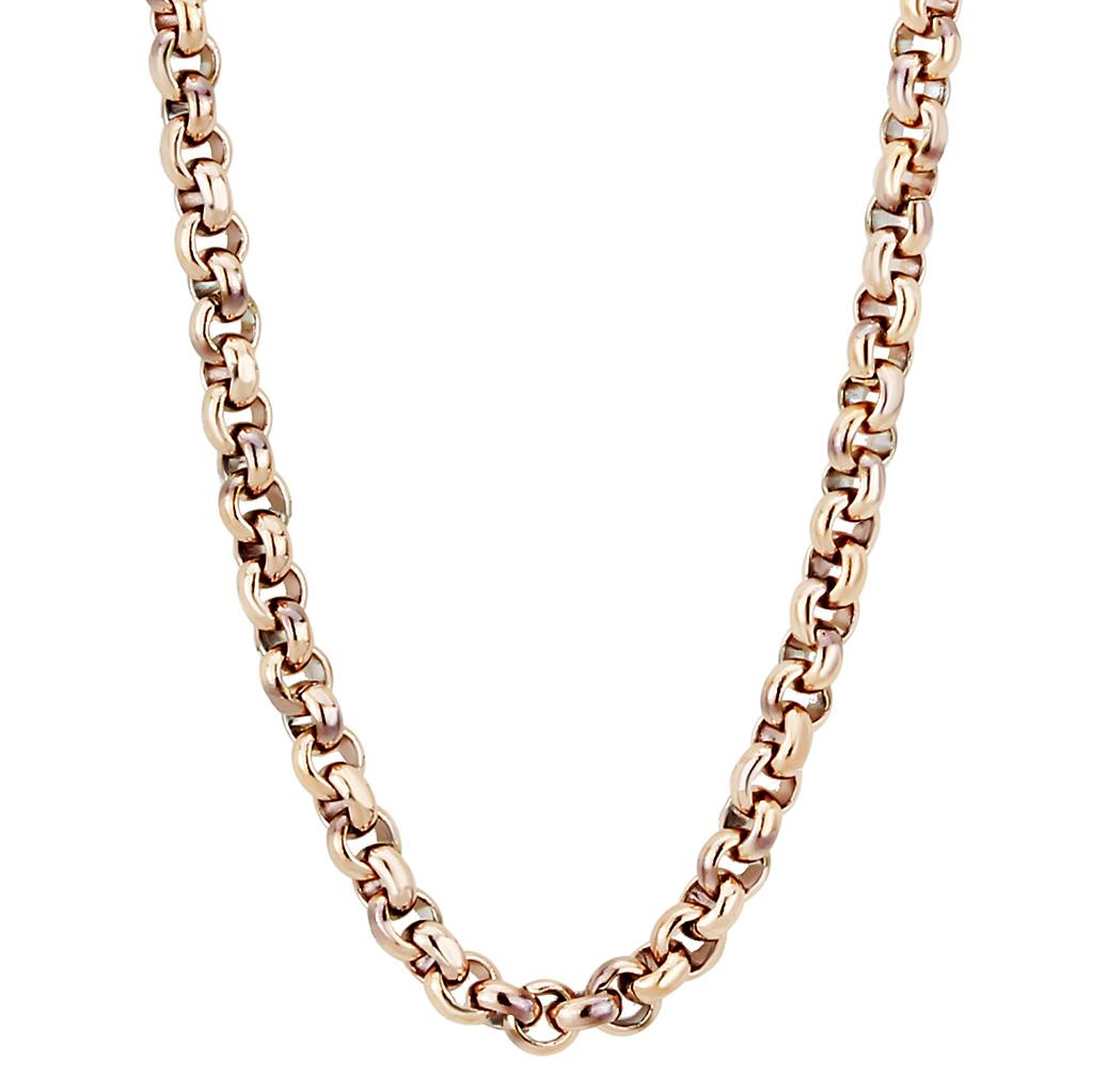 MATK2425R - IP Rose Gold(Ion Plating) Stainless Steel Chain with No Stone