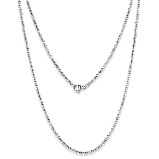 MATK2428 - High polished (no plating) Stainless Steel Chain with No Stone
