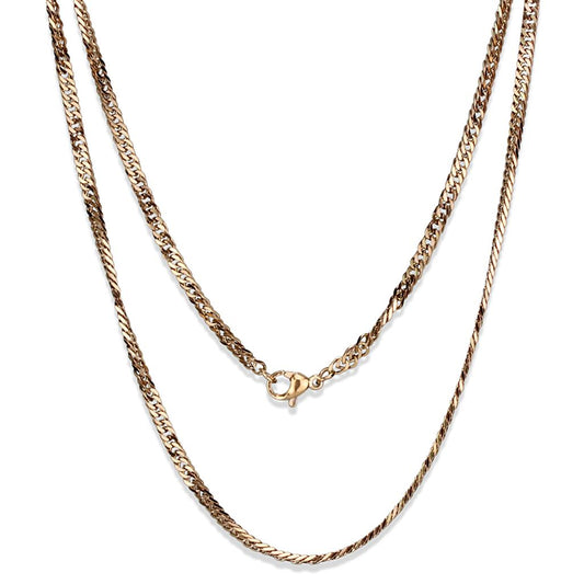 MATK2429R - IP Rose Gold(Ion Plating) Stainless Steel Chain with No Stone