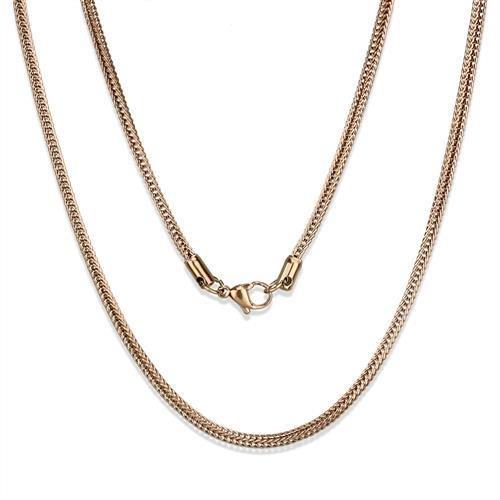 MATK2430R - IP Rose Gold(Ion Plating) Stainless Steel Chain with No Stone