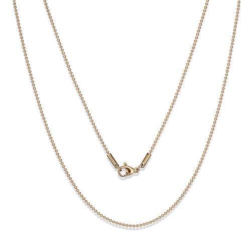 MATK2431R - IP Rose Gold(Ion Plating) Stainless Steel Chain with No Stone