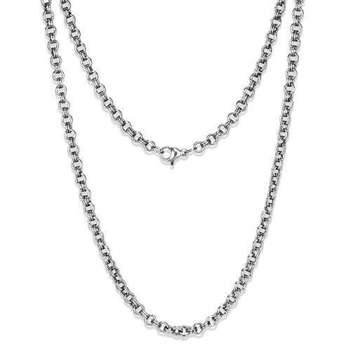 MATK2438 - High polished (no plating) Stainless Steel Chain with No Stone