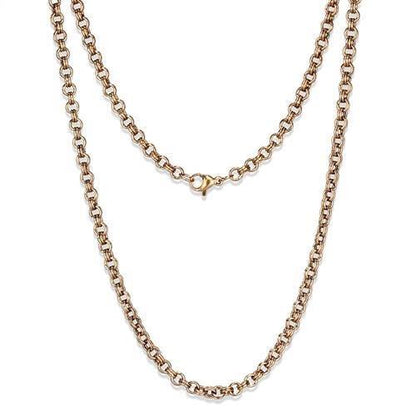 MATK2438R - IP Rose Gold(Ion Plating) Stainless Steel Chain with No Stone
