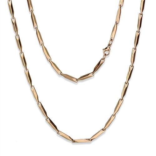 MATK2442R - IP Rose Gold(Ion Plating) Stainless Steel Chain with No Stone