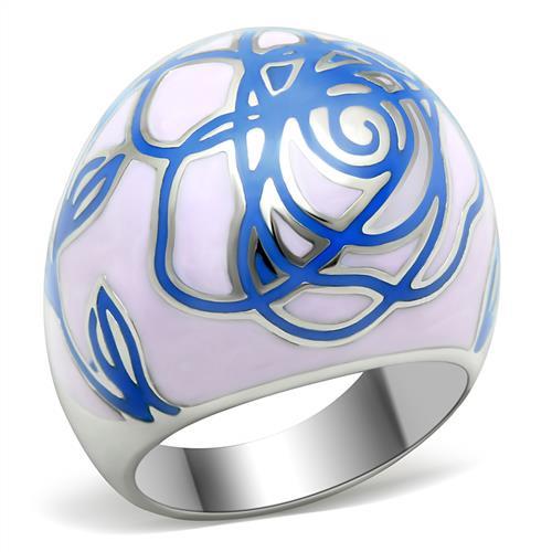MATK251 - High polished (no plating) Stainless Steel Ring with Epoxy  in No Stone