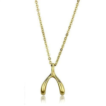 MATK2528 - IP Gold(Ion Plating) Stainless Steel Chain Pendant with No Stone