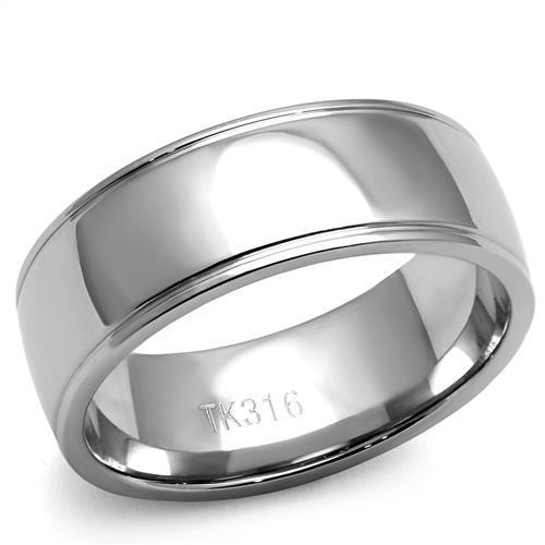 MATK2563 - High polished (no plating) Stainless Steel Ring with No Stone
