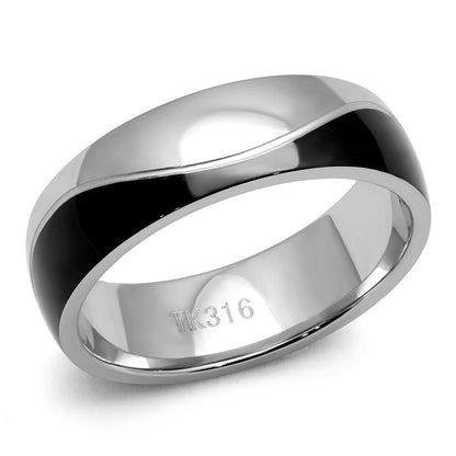 MATK2567 - Two-Tone IP Black (Ion Plating) Stainless Steel Ring with No Stone