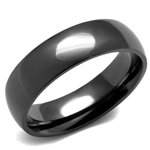 MATK2581 IP Light Black  (IP Gun) Stainless Steel Ring with No Stone in No Stone