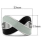 MATK265 - Rhodium Stainless Steel Ring with Epoxy  in No Stone