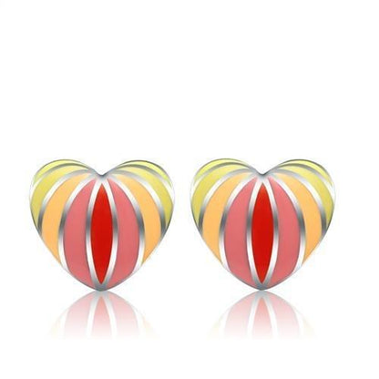 MATK269 - High polished (no plating) Stainless Steel Earrings with No Stone