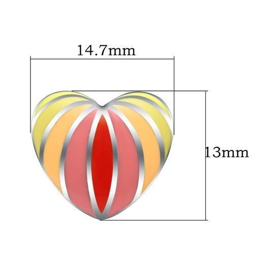 MATK269 - High polished (no plating) Stainless Steel Earrings with No Stone