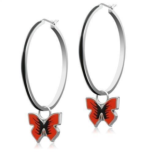 MATK270 - High polished (no plating) Stainless Steel Earrings with No Stone