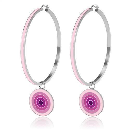 MATK271 - High polished (no plating) Stainless Steel Earrings with No Stone