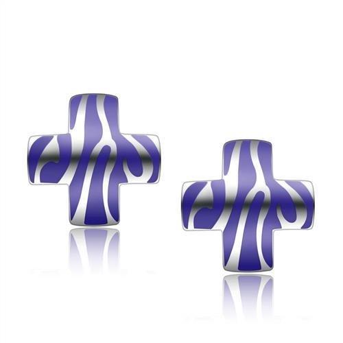MATK272 - High polished (no plating) Stainless Steel Earrings with No Stone
