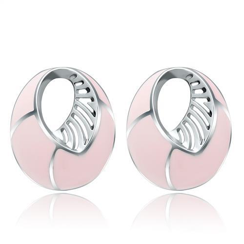 MATK284 - High polished (no plating) Stainless Steel Earrings with No Stone