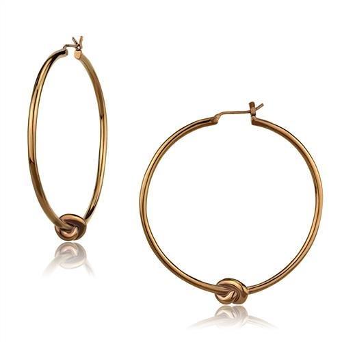 MATK2853 - IP Coffee light Stainless Steel Earrings with No Stone