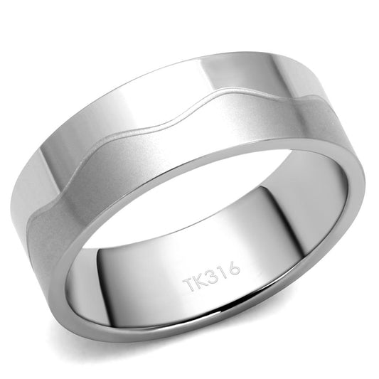 MATK2918 - High polished (no plating) Stainless Steel Ring with No Stone