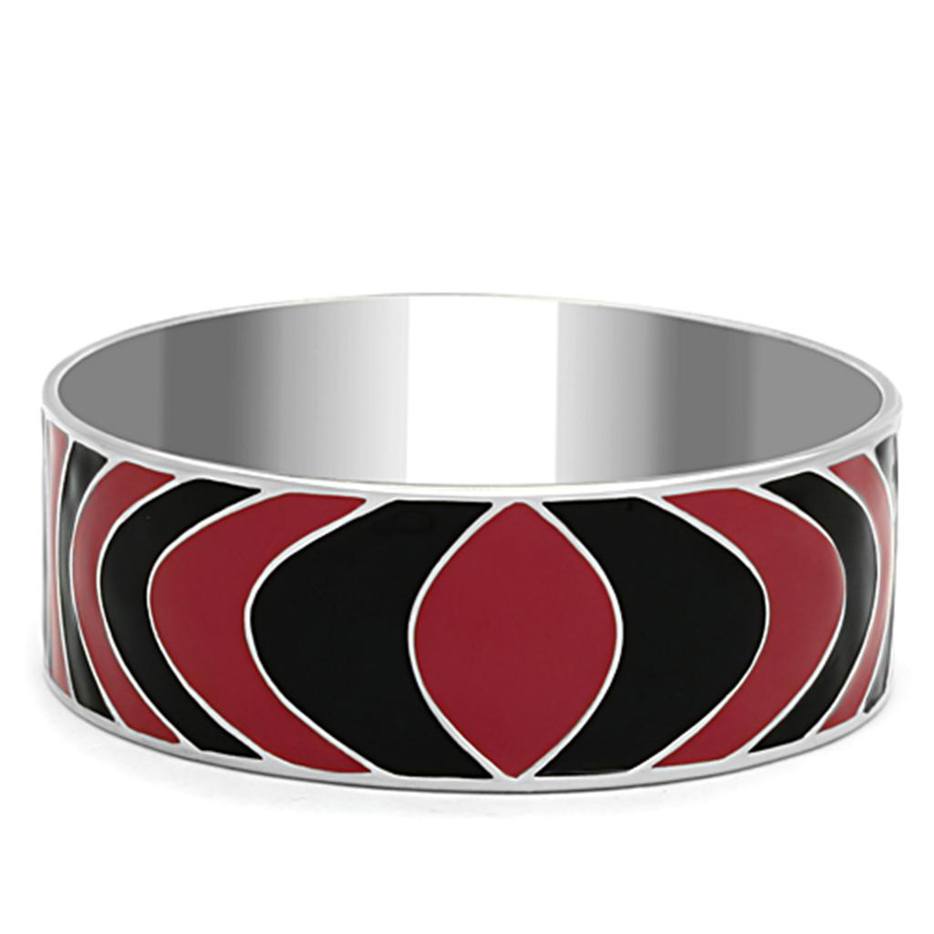 MATK293 - High polished (no plating) Stainless Steel Bangle with Epoxy  in Multi Color