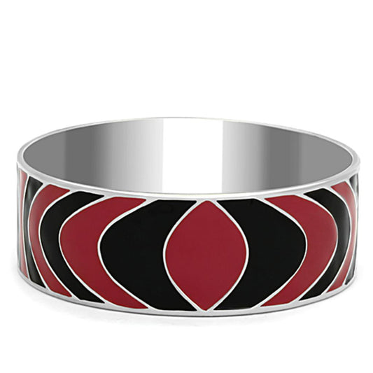 MATK293 - High polished (no plating) Stainless Steel Bangle with Epoxy  in Multi Color