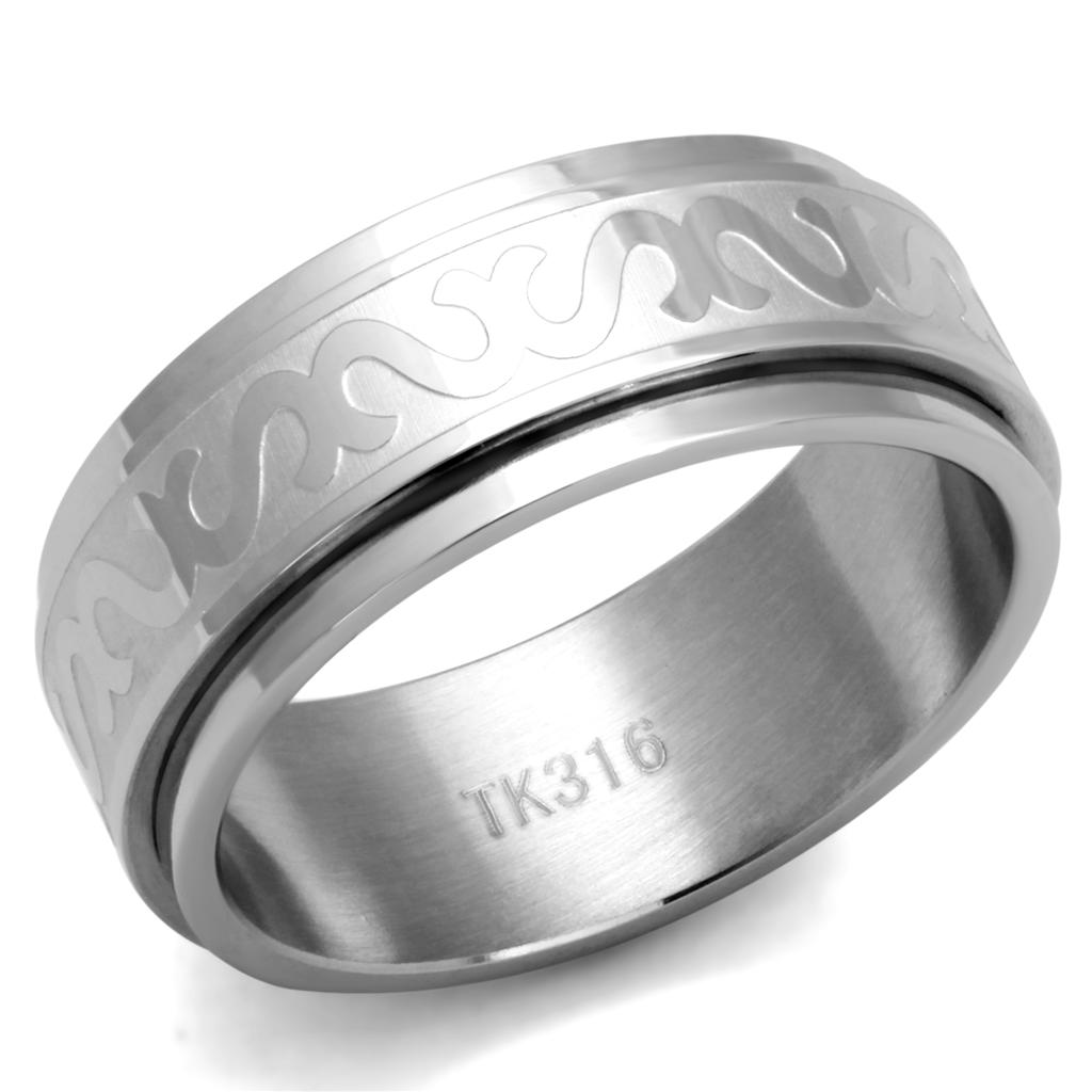 MATK2941 - High polished (no plating) Stainless Steel Ring with No Stone