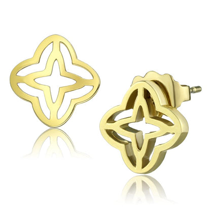 MATK2949 - IP Gold(Ion Plating) Stainless Steel Earrings with No Stone