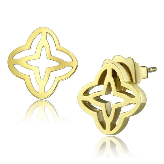 MATK2949 - IP Gold(Ion Plating) Stainless Steel Earrings with No Stone