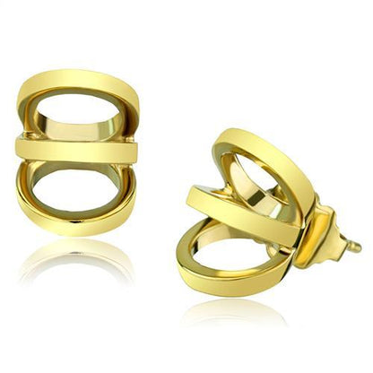 MATK2952 - IP Gold(Ion Plating) Stainless Steel Earrings with No Stone
