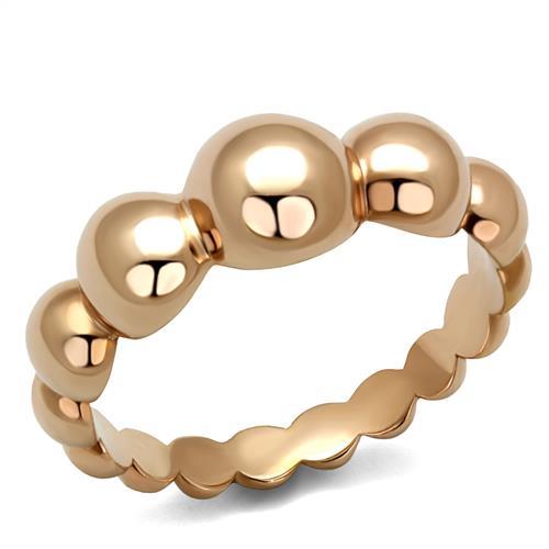 MATK2967 - IP Rose Gold(Ion Plating) Stainless Steel Ring with No Stone