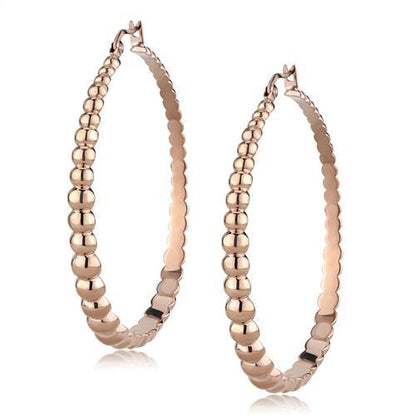 MATK3068 - IP Rose Gold(Ion Plating) Stainless Steel Earrings with No Stone