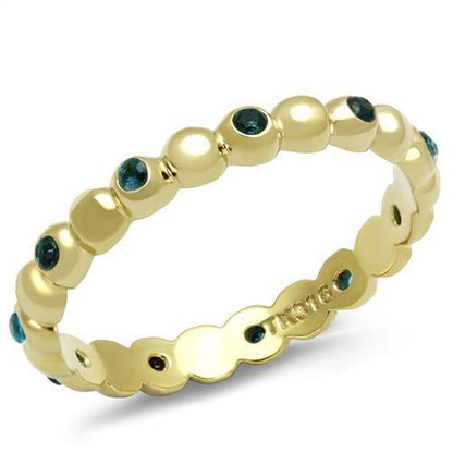 MATK3086 - IP Gold(Ion Plating) Stainless Steel Ring with Synthetic Synthetic Glass in Montana