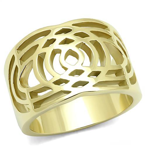 MATK3119 - IP Gold(Ion Plating) Stainless Steel Ring with No Stone