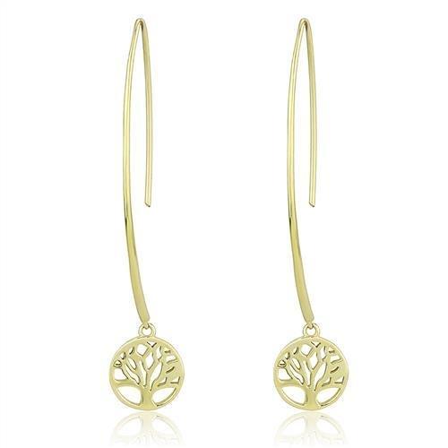 MATK3149 - IP Gold(Ion Plating) Stainless Steel Earrings with No Stone