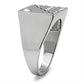 MATK319 - High polished (no plating) Stainless Steel Ring with Top Grade Crystal  in Clear