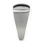 MATK326 - High polished (no plating) Stainless Steel Ring with Epoxy  in Jet