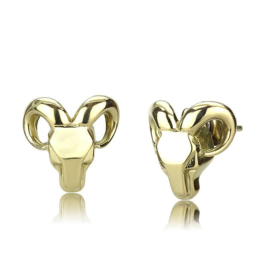 MATK3289 - IP Gold(Ion Plating) Stainless Steel Earrings with No Stone