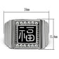 MATK329 - High polished (no plating) Stainless Steel Ring with Top Grade Crystal  in Clear