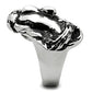 MATK330 - High polished (no plating) Stainless Steel Ring with Top Grade Crystal  in Ruby