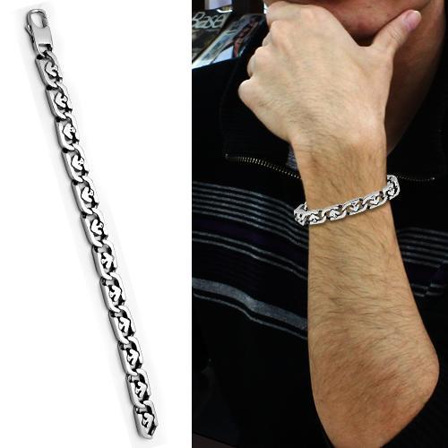 MATK334 - High polished (no plating) Stainless Steel Bracelet with No Stone
