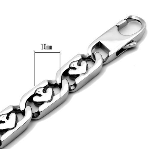 MATK334 - High polished (no plating) Stainless Steel Bracelet with No Stone