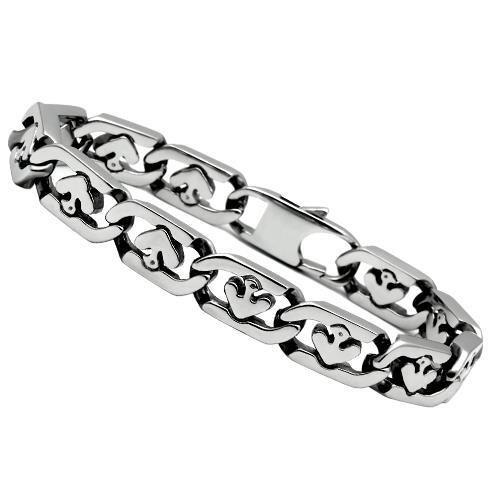 MATK334 - High polished (no plating) Stainless Steel Bracelet with No Stone