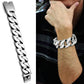MATK338 - High polished (no plating) Stainless Steel Bracelet with No Stone