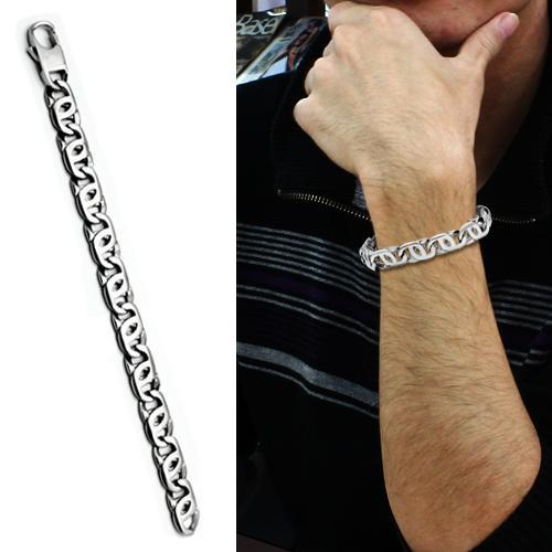 MATK339 High polished (no plating) Stainless Steel Bracelet with No Stone in No Stone