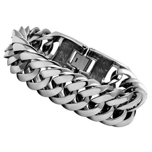 MATK340 - High polished (no plating) Stainless Steel Bracelet with No Stone