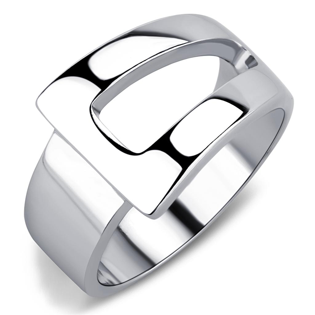MATK3438 - High polished (no plating) Stainless Steel Ring with No Stone