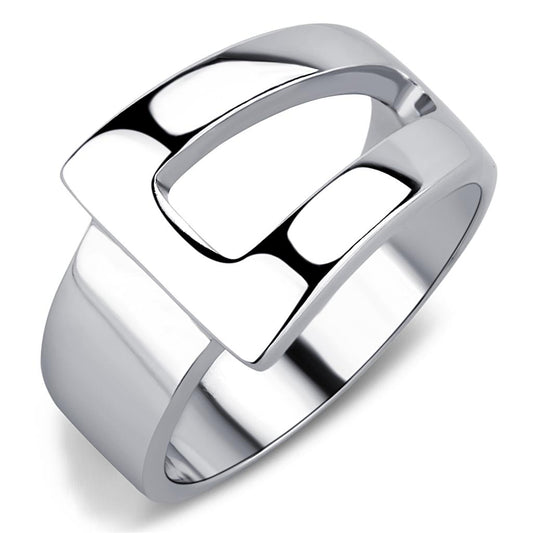 MATK3438 - High polished (no plating) Stainless Steel Ring with No Stone