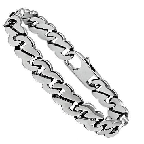 MATK345 High polished (no plating) Stainless Steel Bracelet with No Stone in No Stone