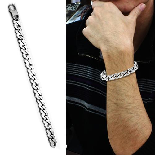 MATK345 High polished (no plating) Stainless Steel Bracelet with No Stone in No Stone